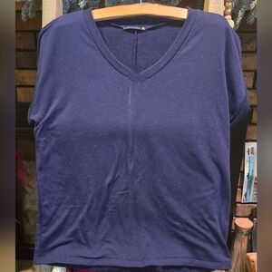 Staccato Deep Blue V-Neck Short Sleeve Top